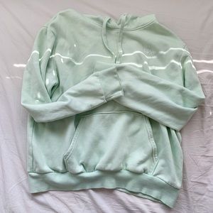 light green hoodie